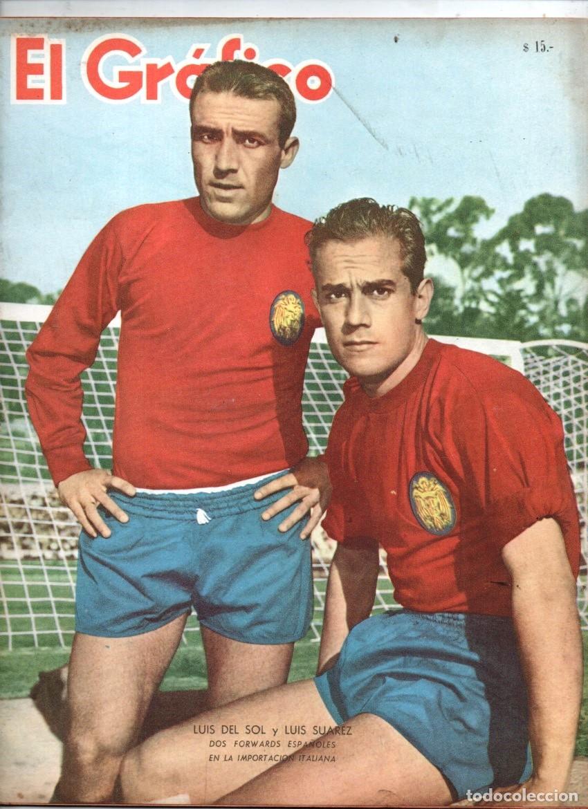 Coleccionismo deportivo: 1962 BRASIL BI-CAMPEON COPA DEL MUNDO CHILE LUIS DEL SOL y LUIS SUAREZ ESPA&Ntilde;A MARTIN KARADAGIAN