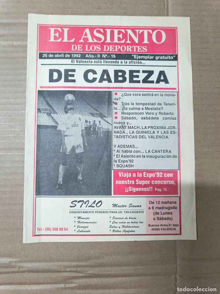 Coleccionismo deportivo: ANTIGUA REVISTA DEPORTIVA EL ASIENTO DE LOS DEPORTES, 1992 VALENCIA, FUTBOL -P28