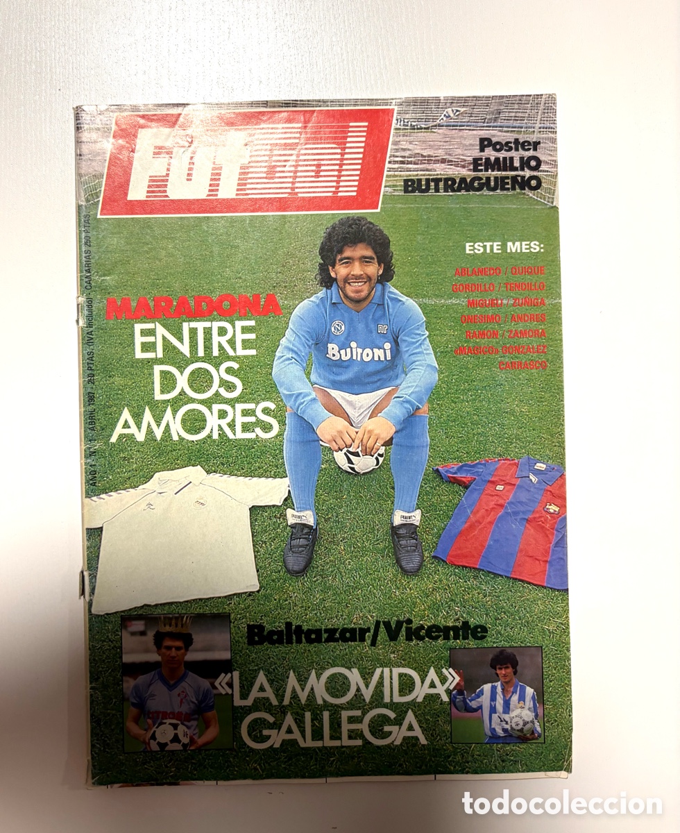 Coleccionismo deportivo: Revista FutGol N&ordm; 1 (Abril 1987) Maradona N&aacute;poles - Reportaje Completo Espectacular