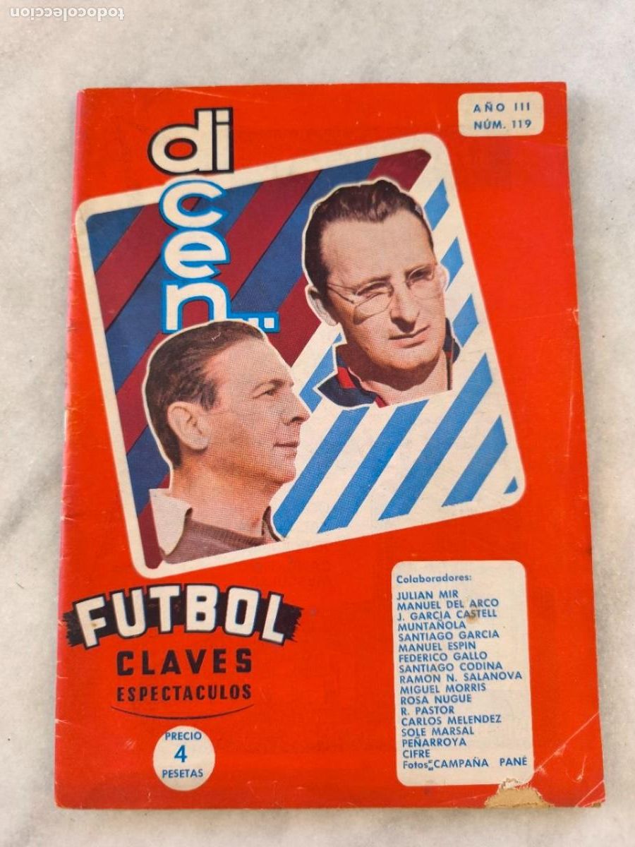 Coleccionismo deportivo: Dicen Diario Deportivo N&ordm; 119 a&ntilde;o 1954 EN MUY BUEN ESTADO