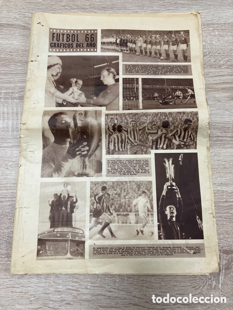 Coleccionismo deportivo: DICEN ... 21-12-1966 RESUMEN FUTBOL GRAFICO A&Ntilde;O 1966 COPA FERIAS MUNDIAL COPA EUROPA
