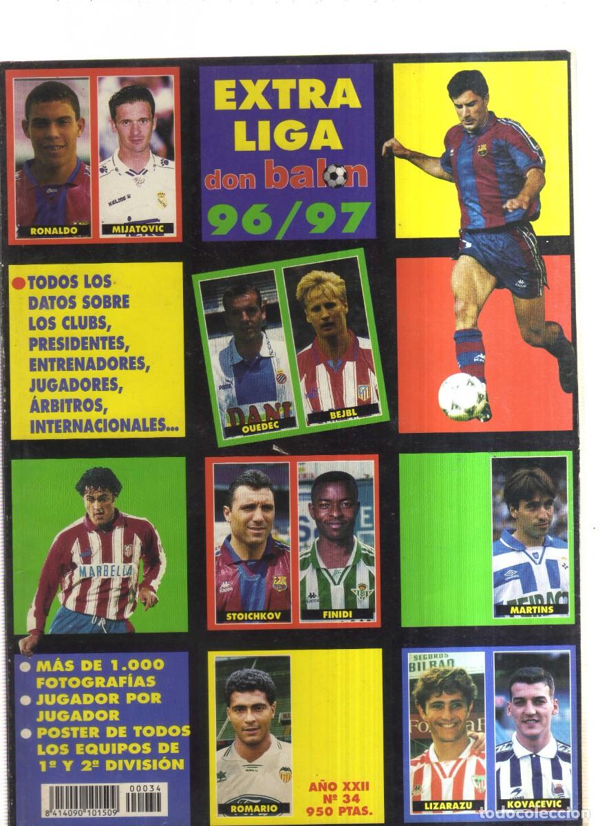 Coleccionismo deportivo: EXTRA LIGA DON BALON 96-97 A&Ntilde;O XXII N,34