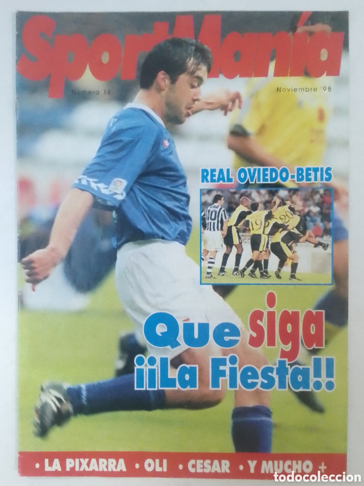 Coleccionismo deportivo: Revista SportMan&iacute;a n&deg; 14 Noviembre '98 Real Oviedo - Betis.
