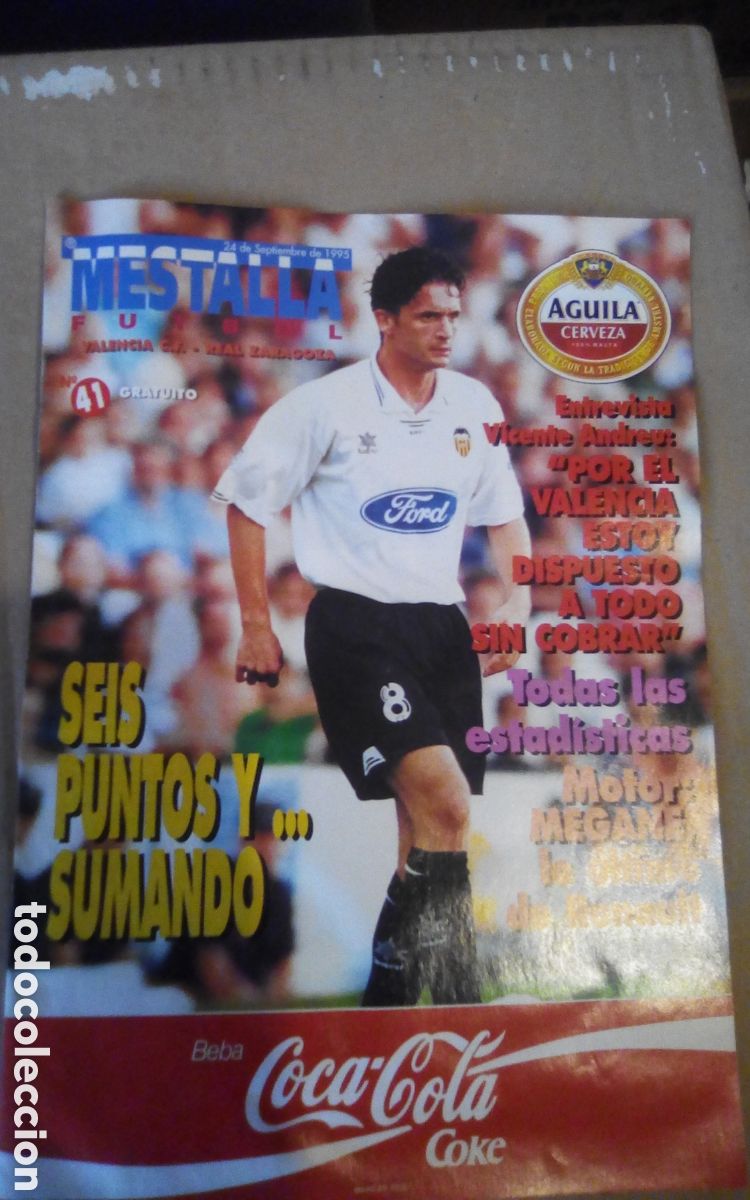 Coleccionismo deportivo: Mestalla F&uacute;tbol. Revista oficial del Valencia C. F., n&deg; 41. Vicente Andreu. C&oacute;mo colarse en Mestalla