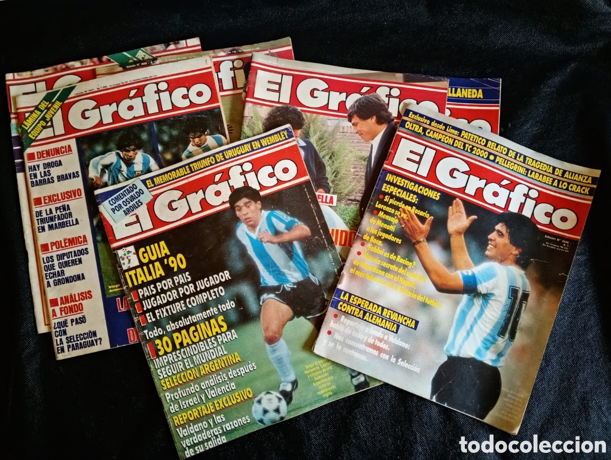 Coleccionismo deportivo: Lote de Revistas El Gr&aacute;fico - Colecci&oacute;n Especial Diego A. Maradona / Selecci&oacute;n Argentina