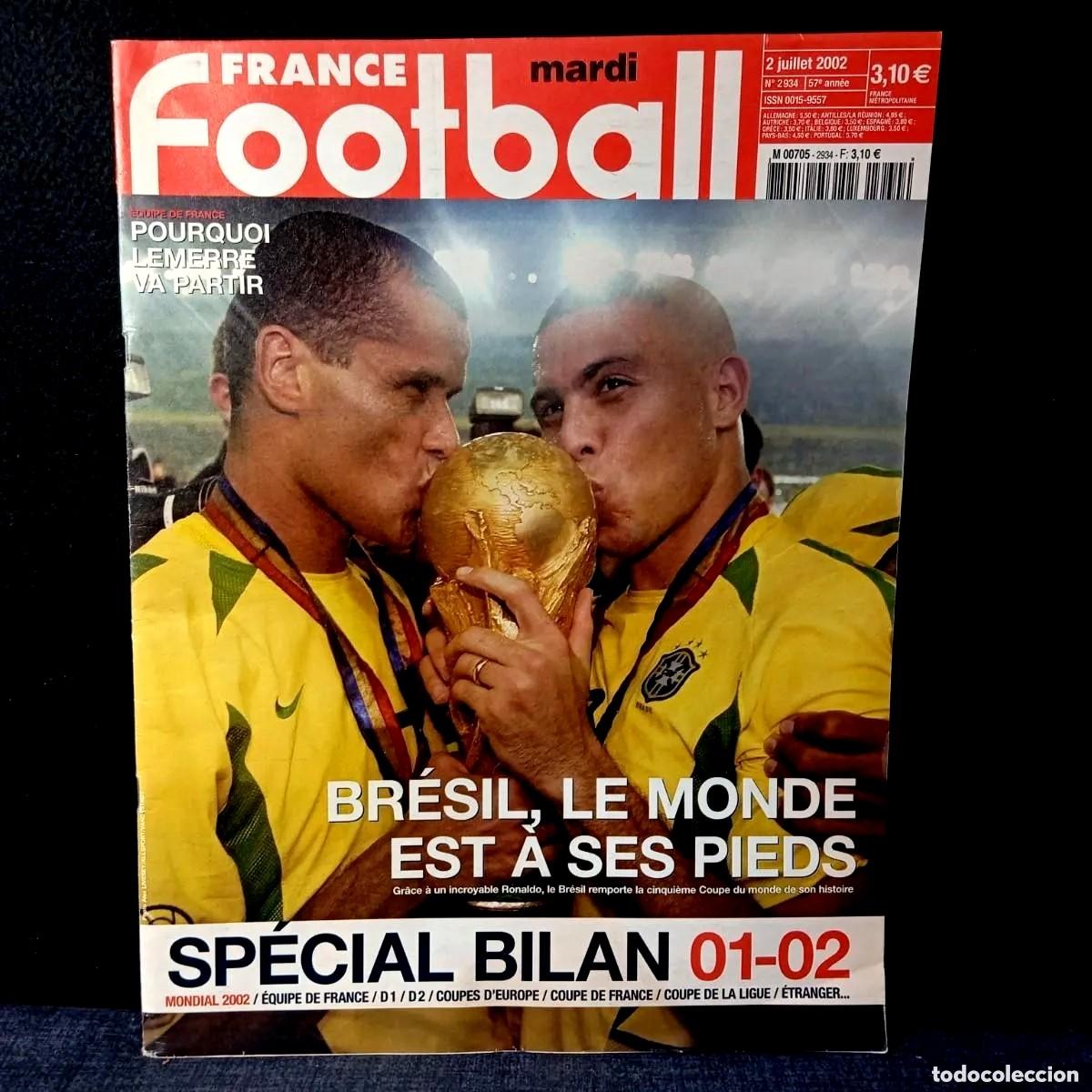 Coleccionismo deportivo: Revista France Football 2002 Brasil Campeon Ronaldo Zidane Real Madrid 9a Champions FIFA