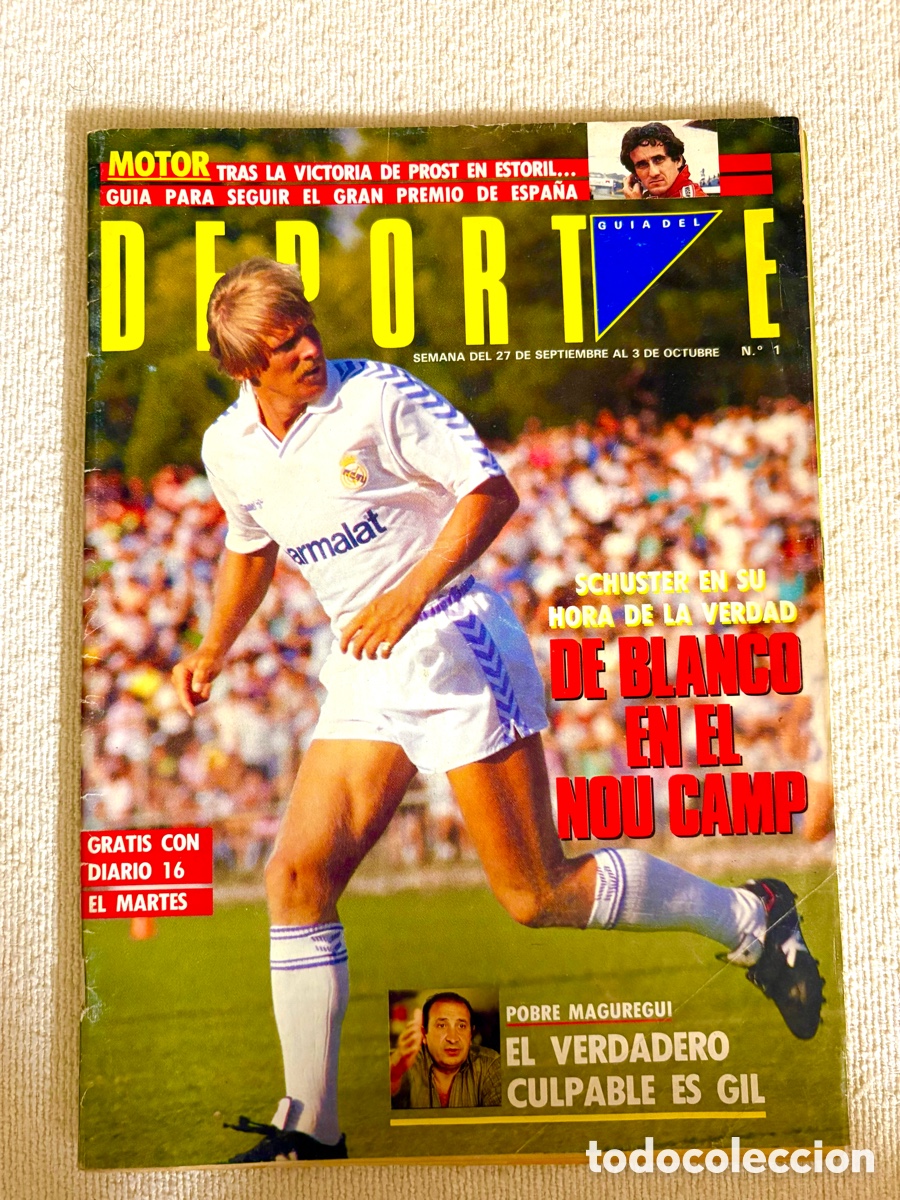 Coleccionismo deportivo: JOYA- UNICA VISTA REVISTA GU&Iacute;A DEL DEPORTE N&ordm; 1 1988 Diario 16 Especial SCHUSTER , F1 JEREZ senna