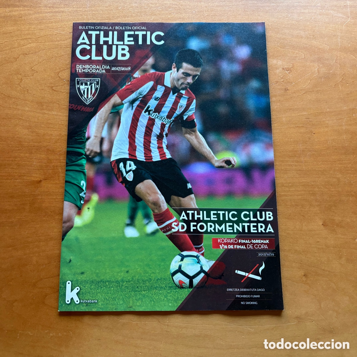 Coleccionismo deportivo: Programa Athletic Club Bilbao SD Formentera Temporada 17-18