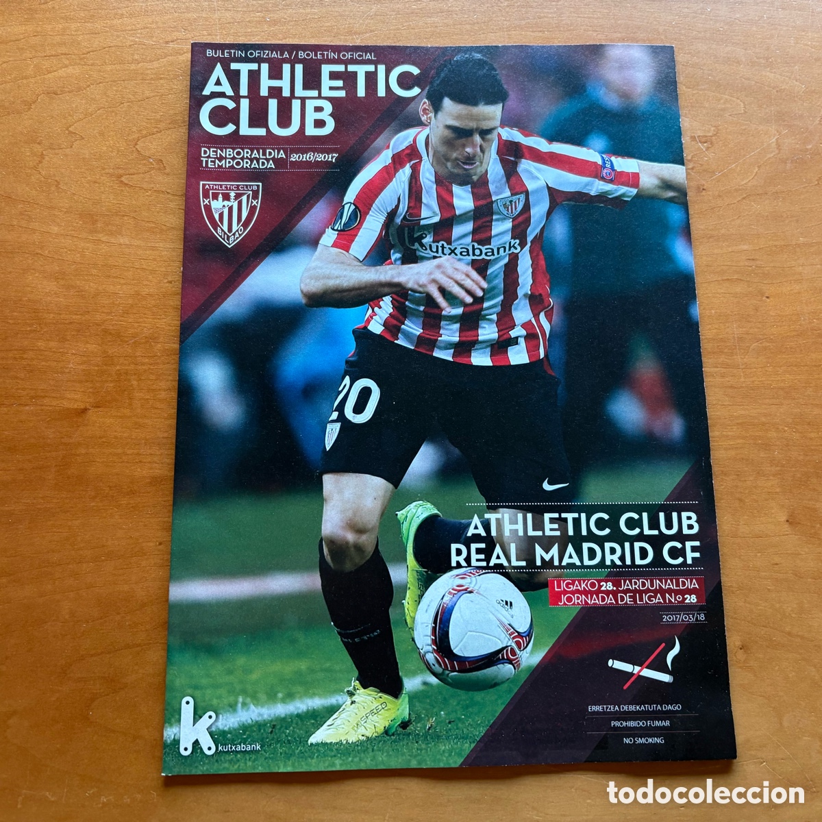 Coleccionismo deportivo: Programa Athletic Club Bilbao Real Madrid CF Temporada 16&ndash;17