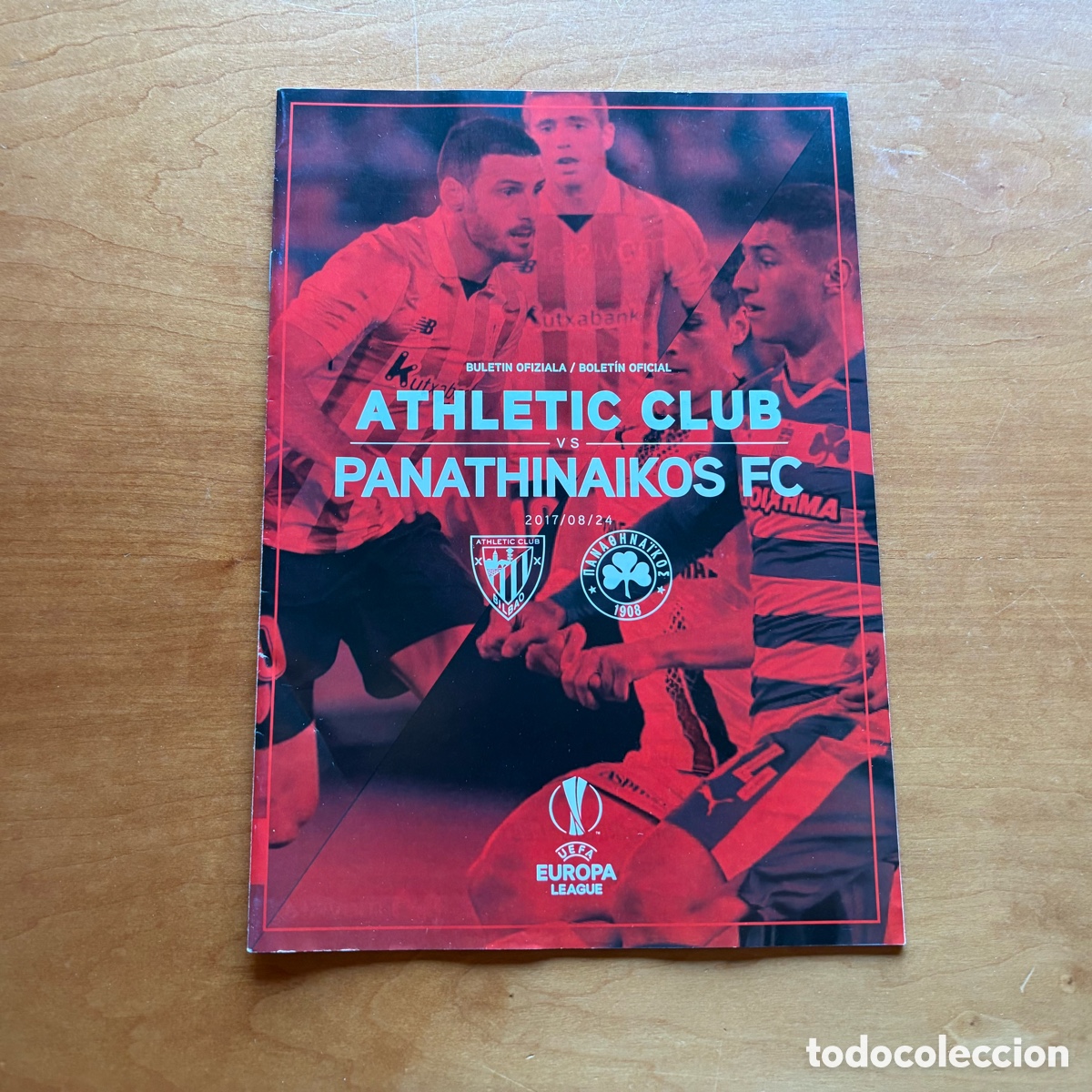Coleccionismo deportivo: Programa Athletic Club - Panathinaikos FC Temporada 17-18