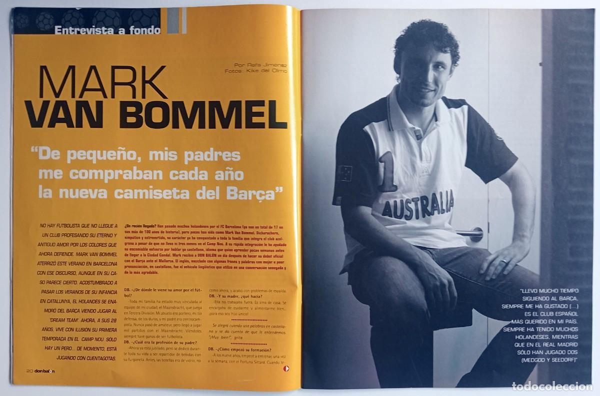 Coleccionismo deportivo: REPORTAJE REVISTA MARK VAN BOMMEL FUTBOLISTA HOLAND&Eacute;S F.C. BARCELONA