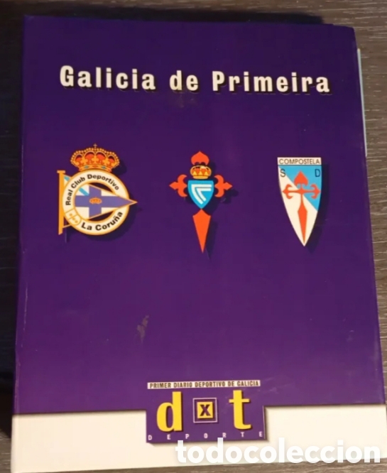 Coleccionismo deportivo: &Uacute;nica!Carpeta Fichas F&uacute;tbolistas de Galicia de Primera