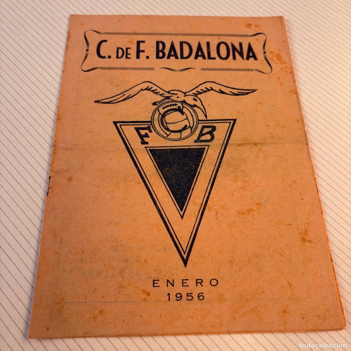 Coleccionismo deportivo: Revista bolet&iacute;n club de f&uacute;tbol Badalona 1956 enero