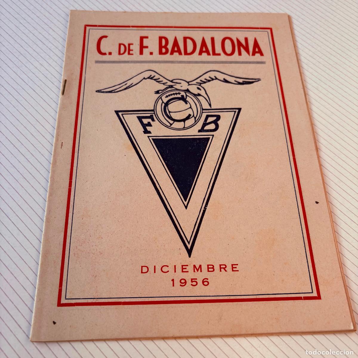 Coleccionismo deportivo: Revista bolet&iacute;n club de f&uacute;tbol Badalona 1956 diciembre