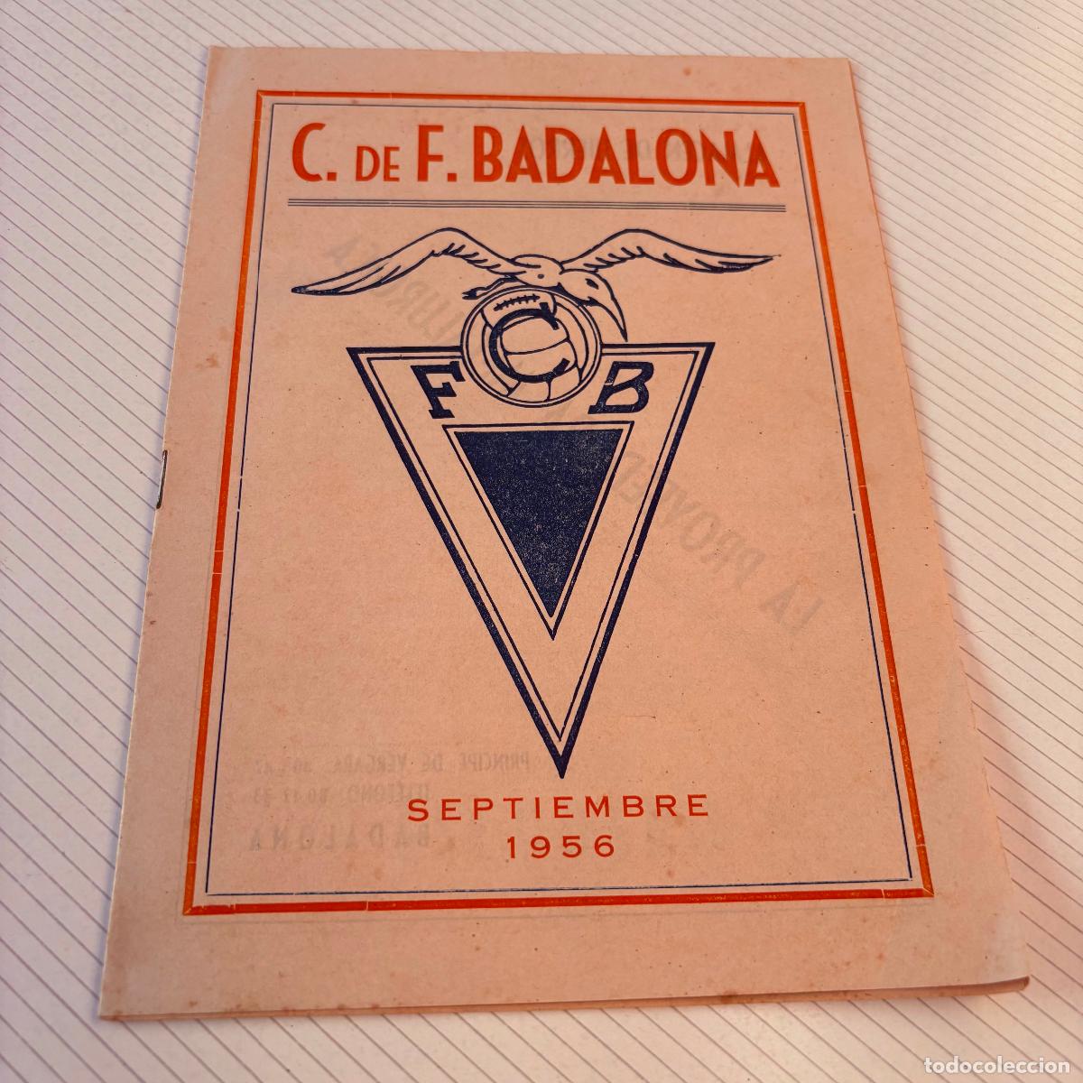 Coleccionismo deportivo: Revista bolet&iacute;n club de f&uacute;tbol Badalona 1956 septiembre
