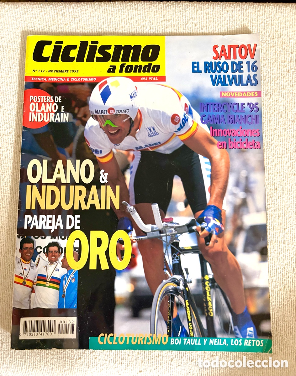 Coleccionismo deportivo: Revista Ciclismo A Fondo -N&ordm; 132 (Noviembre 1995) Especial Mundial Colombia Olano Indur&aacute;in- PERFECTA