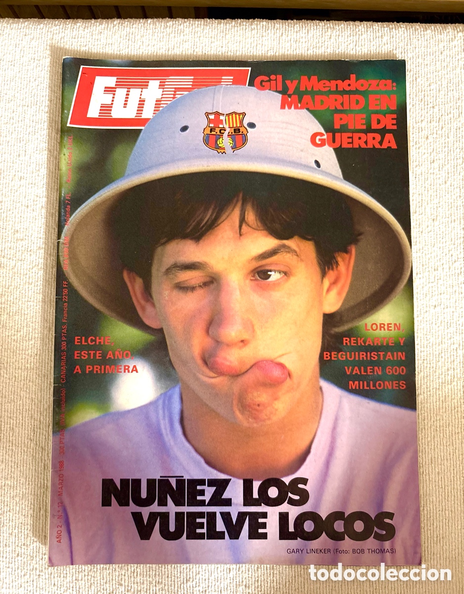 Coleccionismo deportivo: JOYA - Revista FutGol N&ordm; 12 (Marzo 1988) Gary Lineker - MARADONA - Muy Dif&iacute;cil / Excelente Estado
