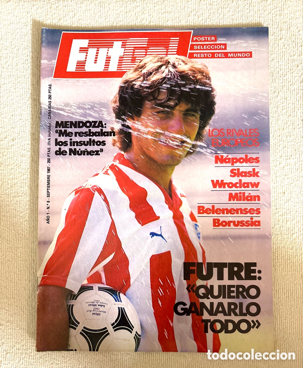 Coleccionismo deportivo: Revista hist&oacute;rica de f&uacute;tbol descatalogada: FutGol A&ntilde;o 1, N&uacute;mero 6 (Septiembre de 1987)