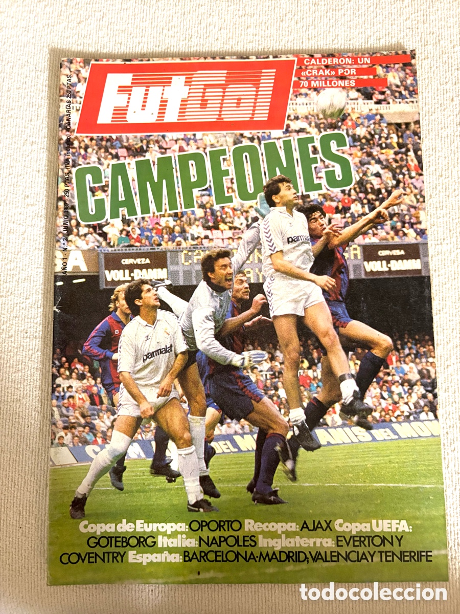Coleccionismo deportivo: Revista FutGol N&ordm; 3 (Junio 1987) Especial Campeones de Europa - Muy Dif&iacute;cil