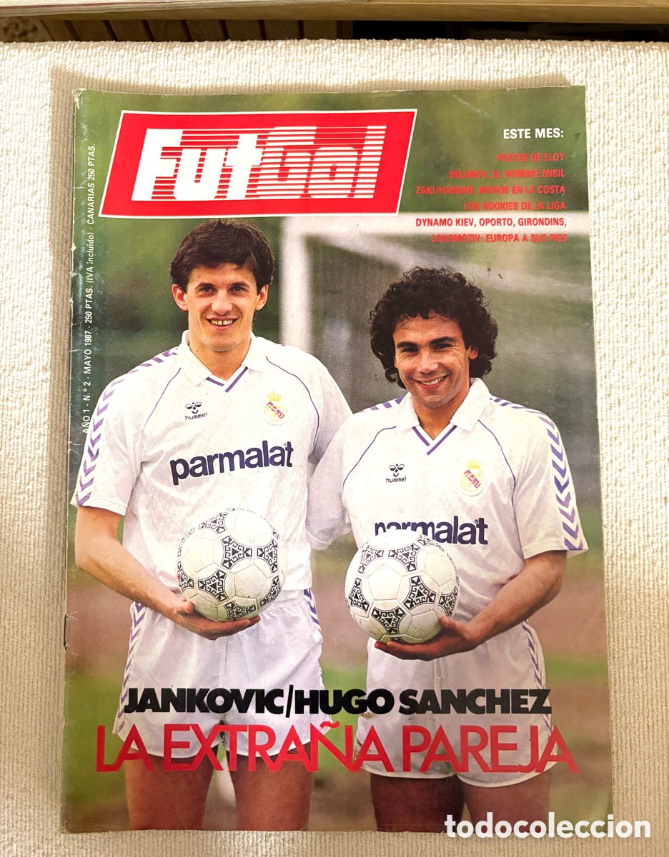 Coleccionismo deportivo: Revista FutGol N&ordm; 2 (Mayo 1987) &ndash; Edici&oacute;n Especial Hugo S&aacute;nchez y Milan Janković