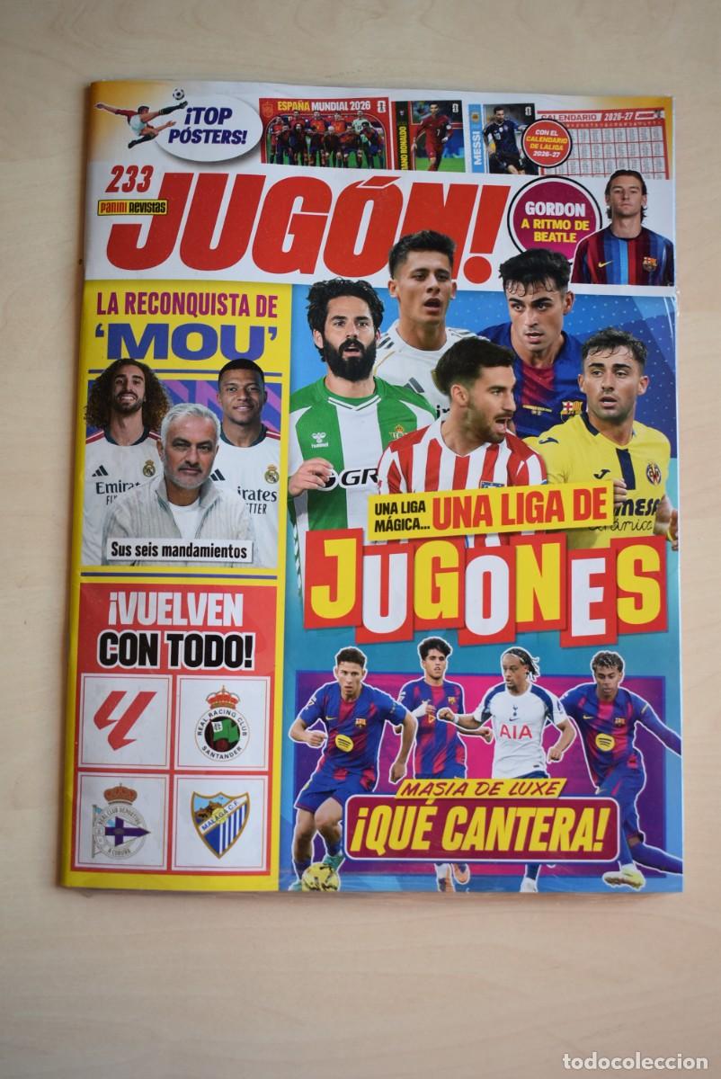 Collectionnisme sportif: Revista Jug&oacute;n. N. &ordm; 233. Precintada. Con posters de Cristiano, Messi, Selecci&oacute;n espa&ntilde;ola