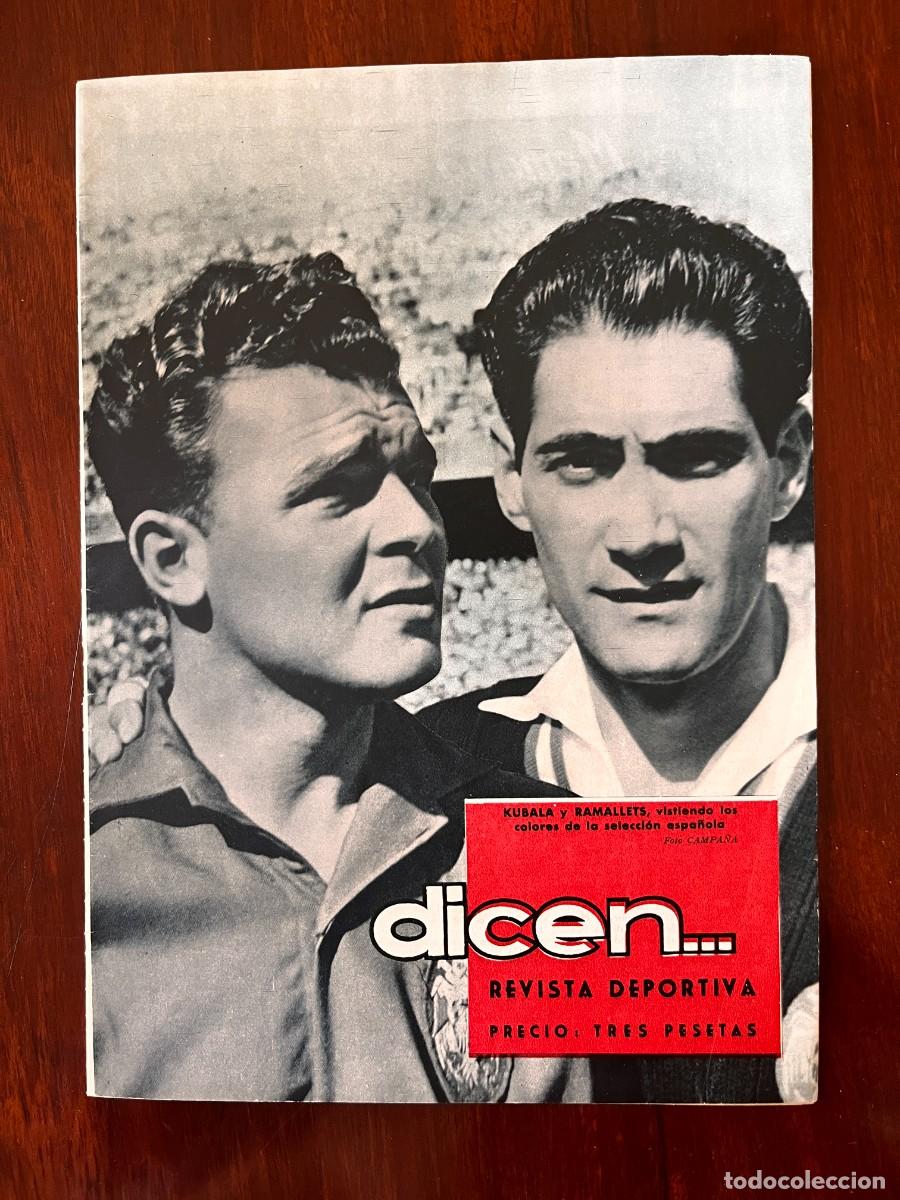 Coleccionismo deportivo: KUBALA Y RAMALLETS, DICEN N&ordm; 230, FC BARCELONA, SELECCI&Oacute;N ESPA&Ntilde;OLA, 1957