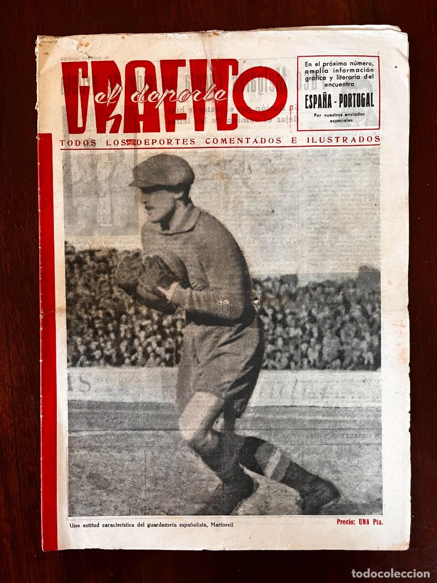 Coleccionismo deportivo: EL DEPORTE GR&Aacute;FICO N&ordm; 5, FC BARCELONA, ATHLETIC BILBAO, ESPA&Ntilde;OL, F&Uacute;TBOL 1945