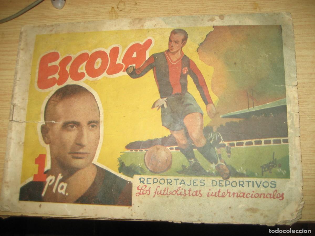 Coleccionismo deportivo: Reportajes Deportivos . Los futbolistas internacionales , futbol Escol&aacute; Comic . Ametller original