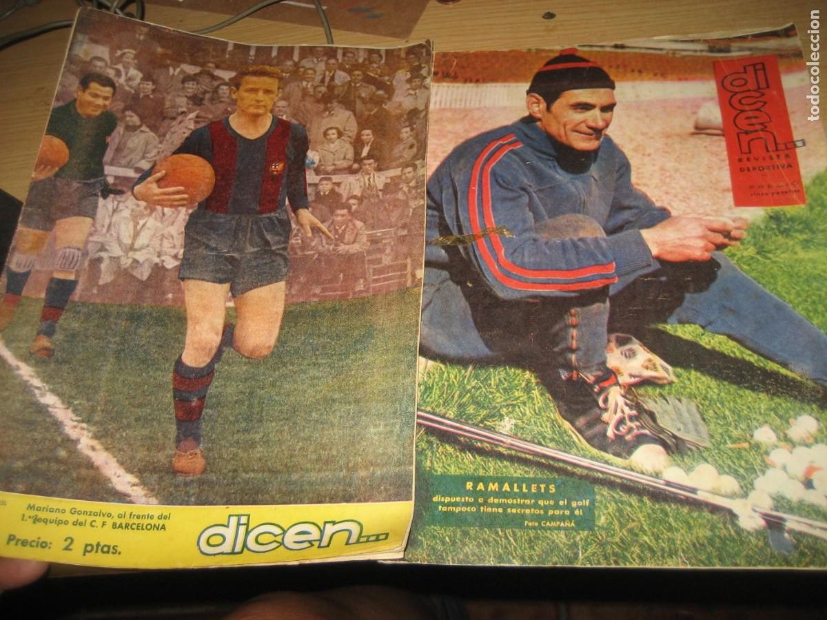 Coleccionismo deportivo: 2 Revista Deportiva Dicen - Gonzalvo y Ramallets 1961