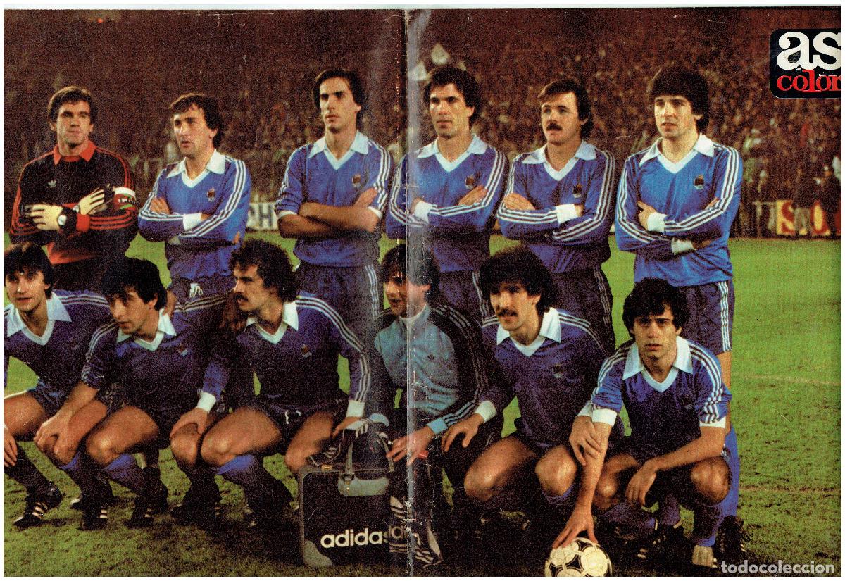 Coleccionismo deportivo: POSTER. REAL SOCIEDAD DE FUTBOL. 1981 - 82. AS COLOR. (B/34.2 RUM)