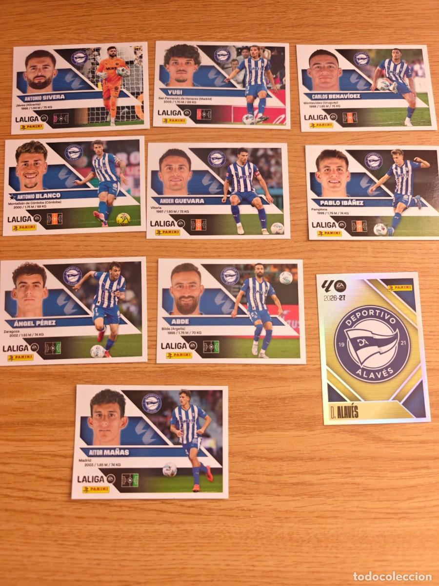 Coleccionismo deportivo: Lote 10 Cromos Liga Este 26 27 Deportivo Alav&eacute;s 2026 2027