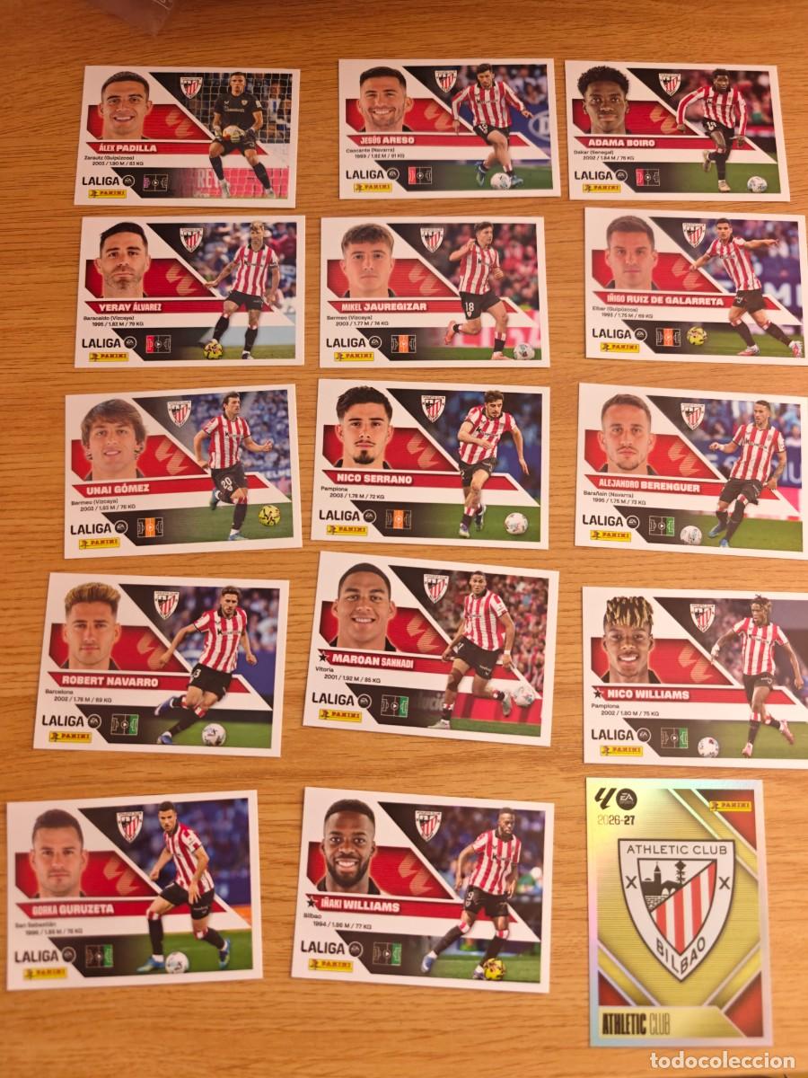 Coleccionismo deportivo: Lote 15 Cromos Liga Este 26 27 Athletic Club 2026 2027