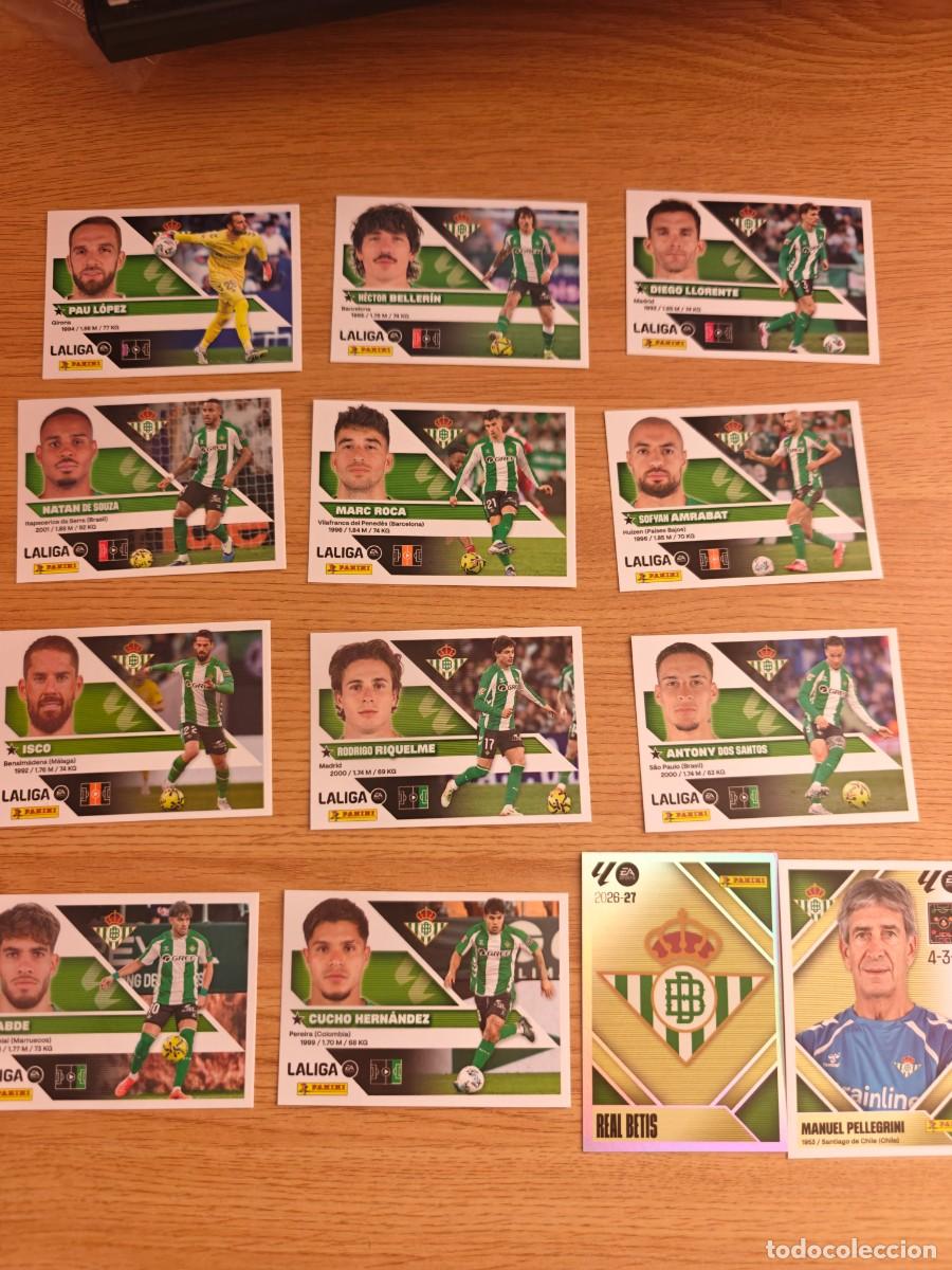 Coleccionismo deportivo: Lote 13 Cromos Liga Este 26 27 Real Betis 2026 2027
