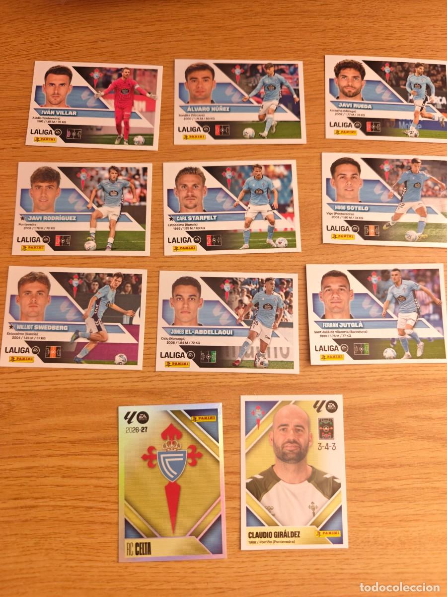 Coleccionismo deportivo: Lote 11 Cromos Liga Este 26 27 RC Celta 2026 2027