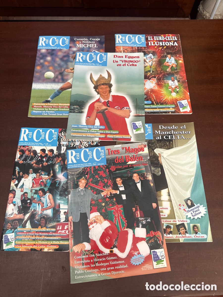 Coleccionismo deportivo: LOTE DE 6 REVISTAS REAL CLUB CELTA DE VIGO. A&Ntilde;OS 1997 / 1998