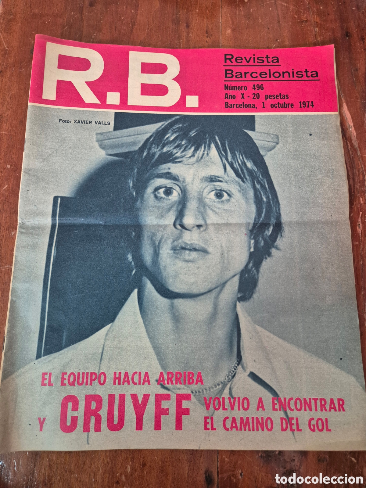 Coleccionismo deportivo: R B REVISTA BARCELONISTA CRUYFF 1/10/1974