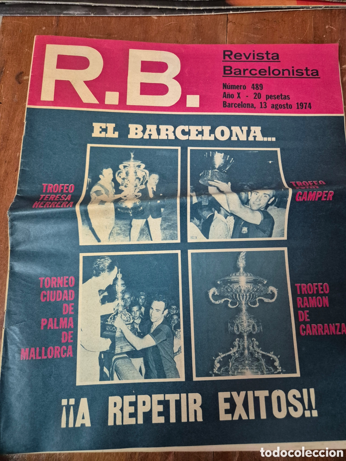 Coleccionismo deportivo: RB REVISTA BARCELONISTA 13/8/1974