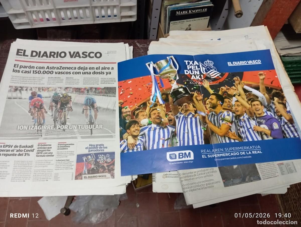 Colecionismo desportivo: DIARIO VASCO 09-04-21 CAMPEONES COPA CON POSTER