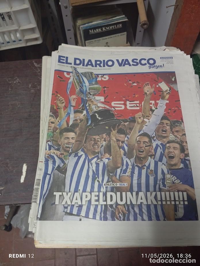 Coleccionismo deportivo: DIARIO VASCO 04-04-21 REAL SOCIEDAD DE FUTBOL TXAPELDUNAK