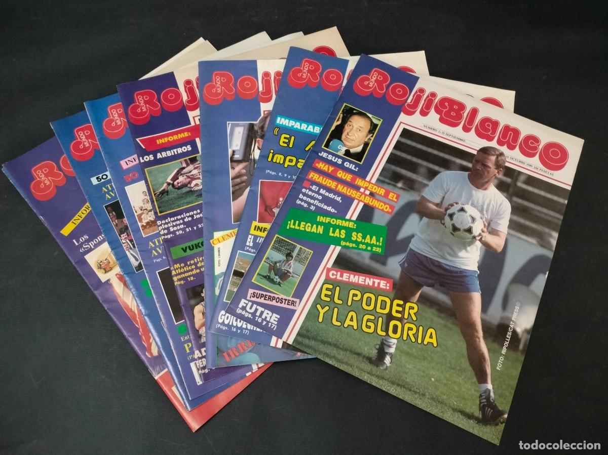 Sports collectibles: MUNDO ROJIBLANCO ATLETICO DE MADRID LOTE 8 Nos. DEL N&ordm; 2 AL 8 + N&ordm; 11 CON POSTERS ESTADO DE KIOSKO!!