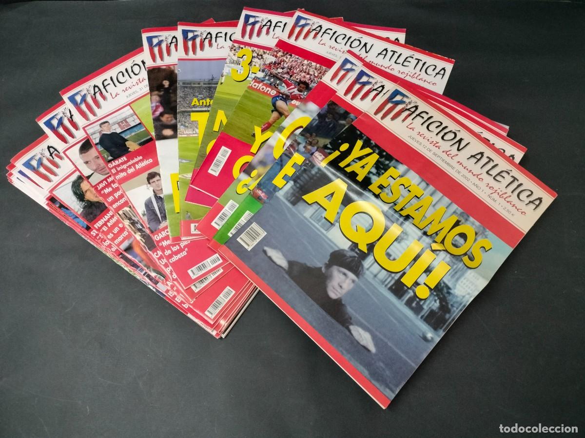 Coleccionismo deportivo: AFICI&Oacute;N ATL&Eacute;TICA LA REVISTA DEL MUNDO ROJIBLANCO ATLETICO MADRID DEL 1 AL 19 CON POSTERS DE KIOSCO!!