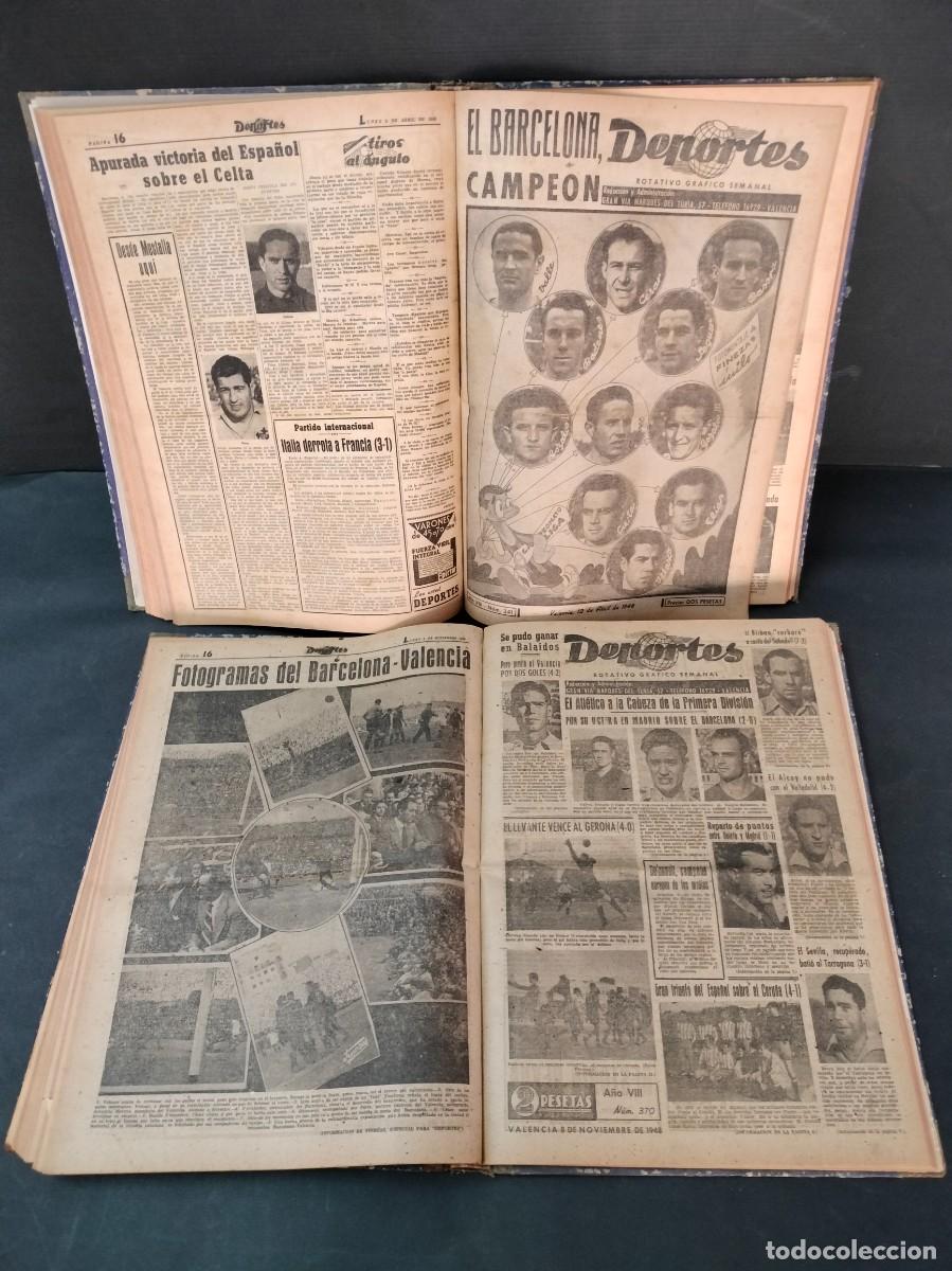 Sammelleidenschaft Sport: DEPORTES ROTATIVO GRAFICO SEMANAL 2 TOMOS CON 50 Nos. CORRELATIVOS DEL 326 AL 375 A&Ntilde;O 1947-48