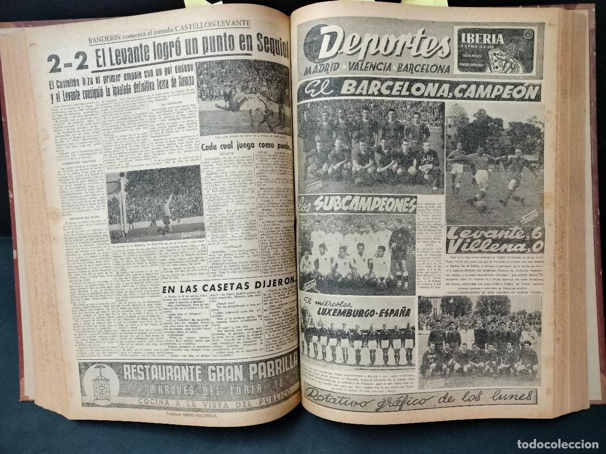 Sammelleidenschaft Sport: DEPORTES ROTATIVO GRAFICO SEMANAL TOMO CON 50 Nos. CORRELATIVOS DEL 576 AL 625 A&Ntilde;O 1952-53