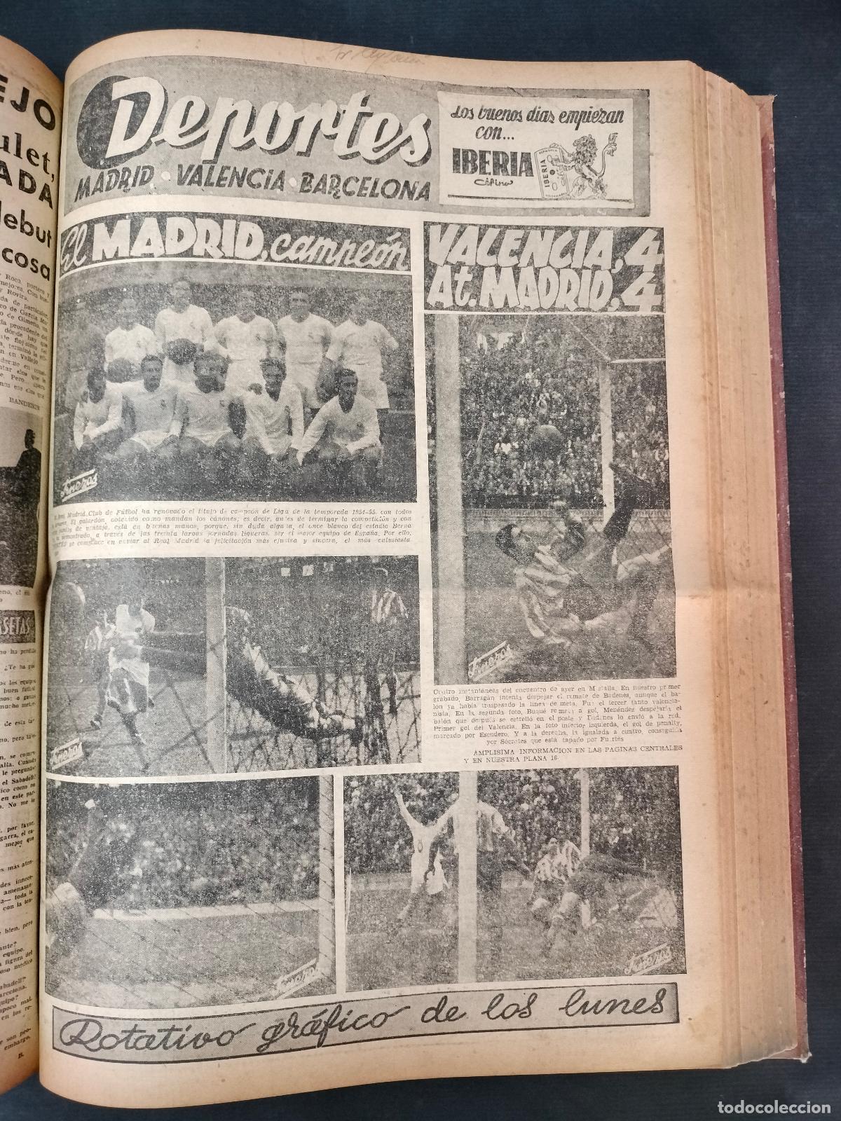 Sammelleidenschaft Sport: DEPORTES ROTATIVO GRAFICO SEMANAL TOMO CON 50 Nos. DEL 676 AL 721 + DEL 752 AL 755 A&Ntilde;O 1954-55