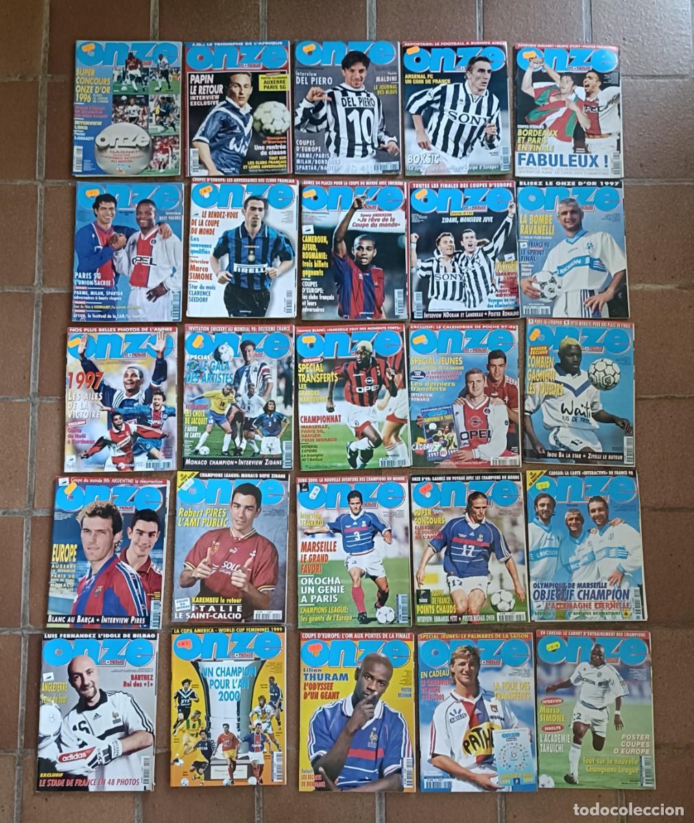 Coleccionismo deportivo: ONZE MONDIAL, Lote de 25 ejemplares, 1996 1997 y 1998, Revista de Futbol Francia