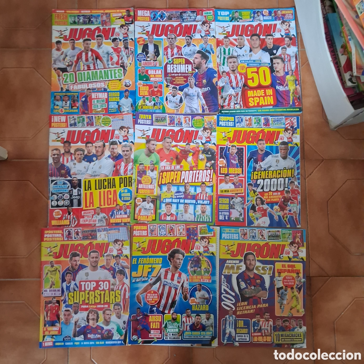 Collectionnisme sportif: Lote 9 revistas jug&oacute;n 128 138 139 140 146 147 151 153 156 con Messi Mbapp&eacute; Ronaldo Bar&ccedil;a Madrid