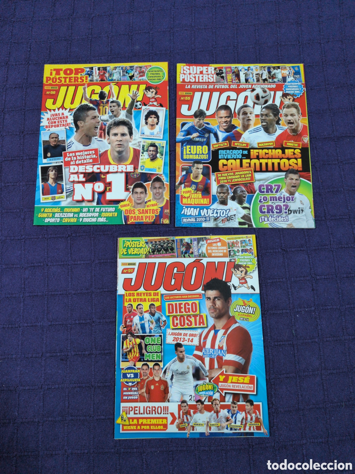 Sammelleidenschaft Sport: Lote de 3 revistas Jug&oacute;n!. N&uacute;meros 55, 56 y 91.