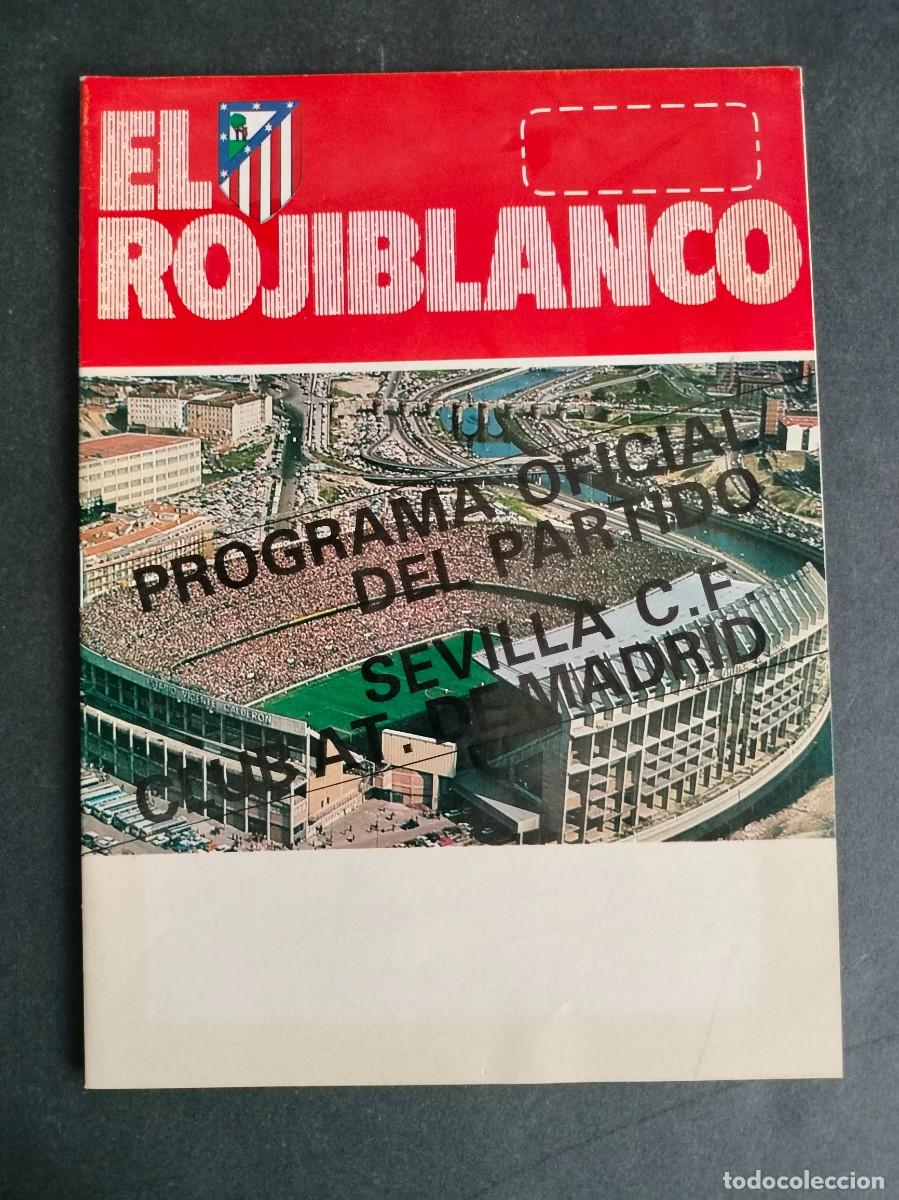 Sports collectibles: EL ROJIBLANCO N&ordm; 23 PROGRAMA OFICIAL DEL PARTIDO SEVILLA C.F ATLETICO DE MADRID 1983-84 RARO!!!