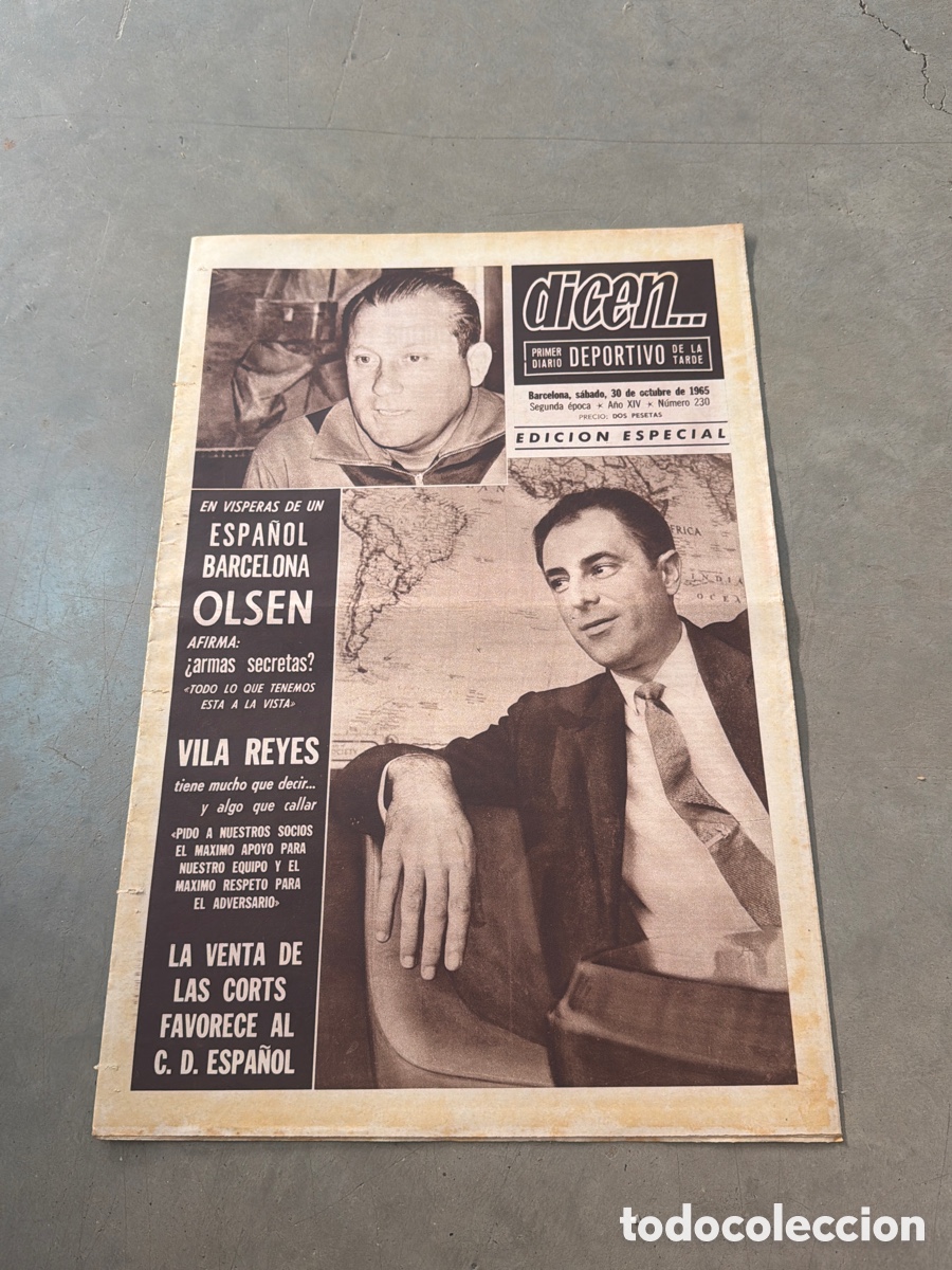 Coleccionismo deportivo: Dicen&hellip; 30/10/1965. Olsen y Vila Reyes.