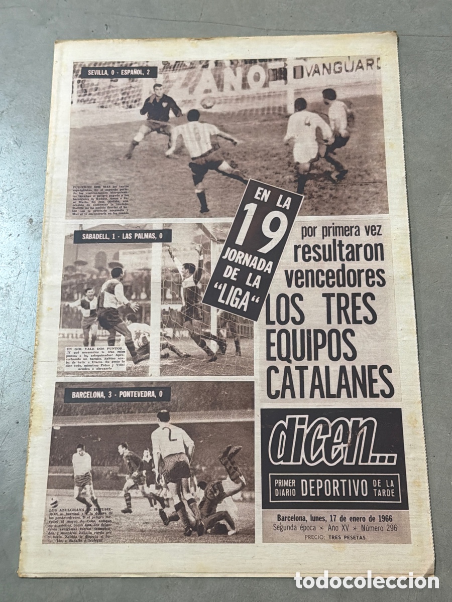 Coleccionismo deportivo: Dicen&hellip; 17/11/1966. Resultaron vencedores los tres equipos catalanes.